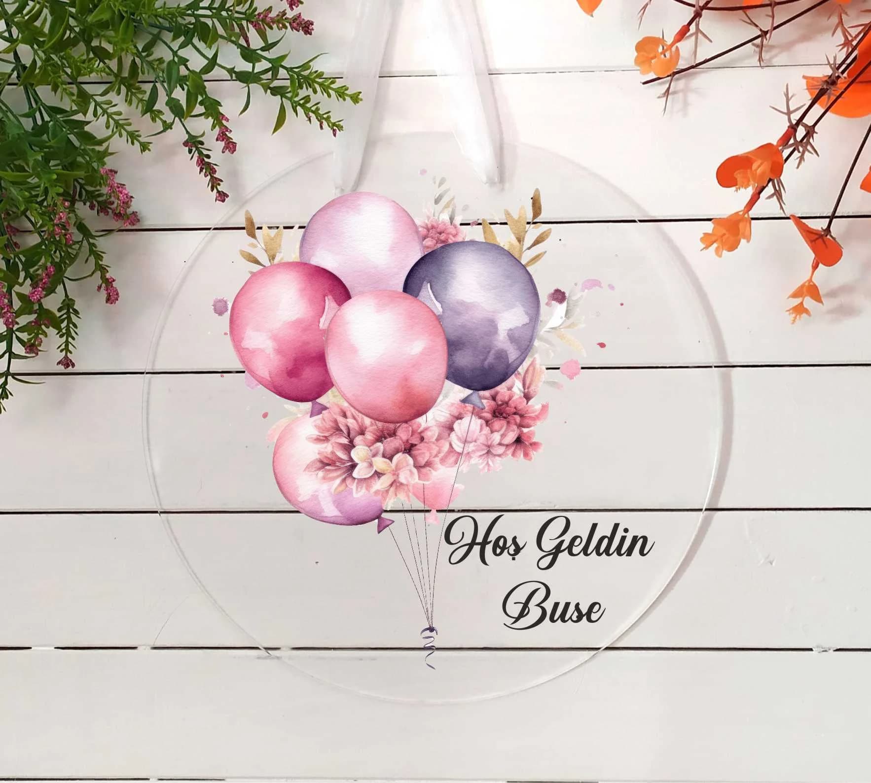 Balon Tema Pleksi Kapı Süsü