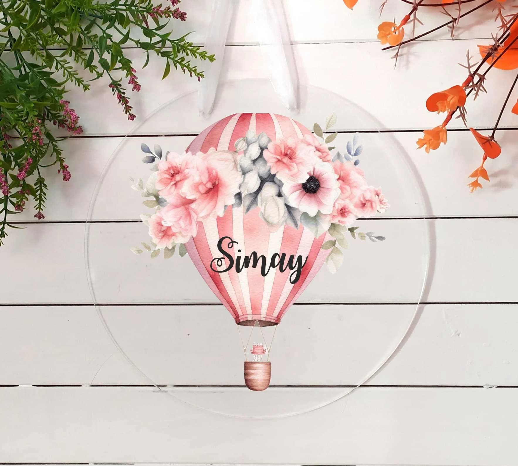 Uçan Balon Tema Pleksi Kapı Süsü