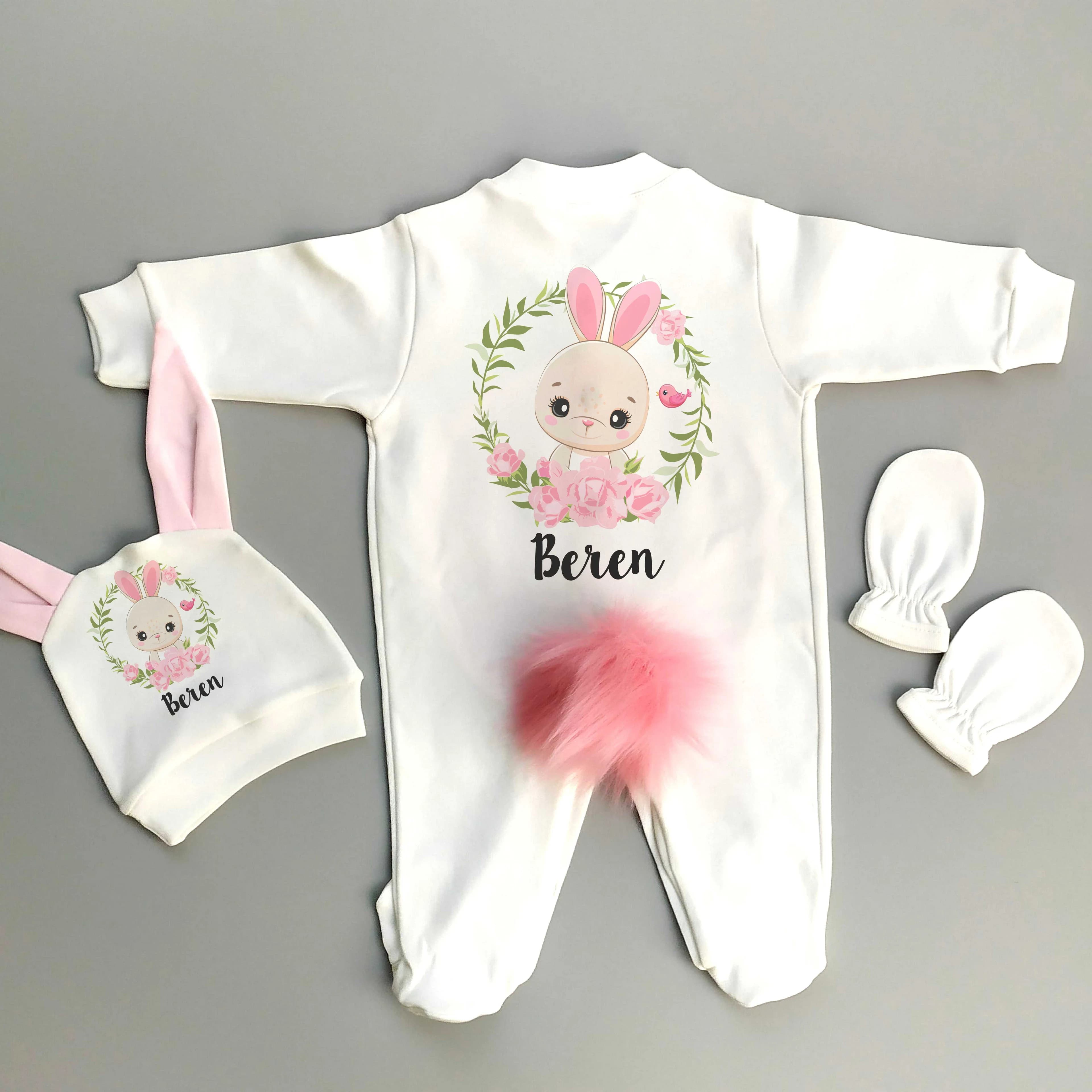 Tavşan Tema 3'lü Tavşan Tulum Set