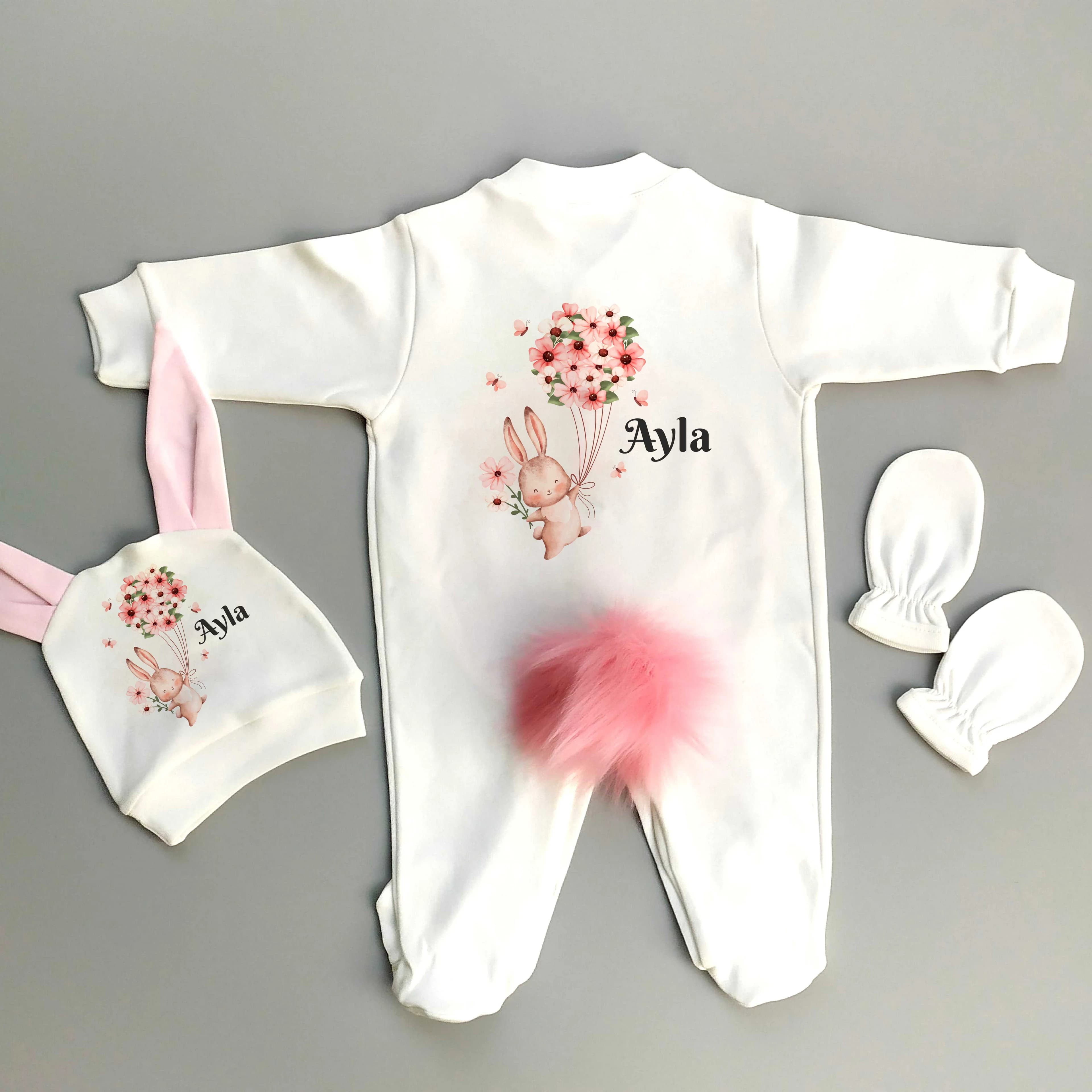 Tavşan Tema 3'lü Tavşan Tulum Set