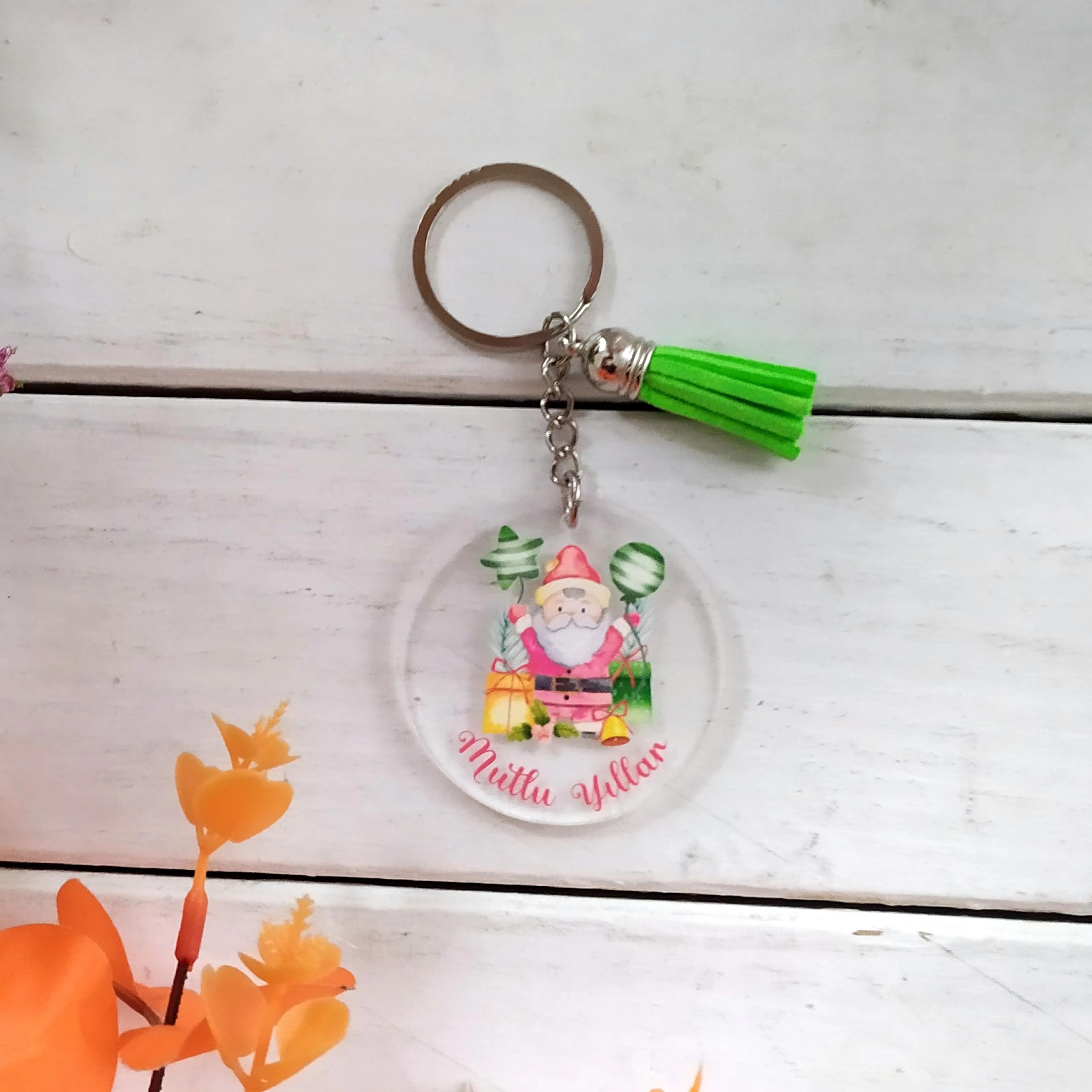 Yeni Yıl Temalı Pleksi Anahtarlık