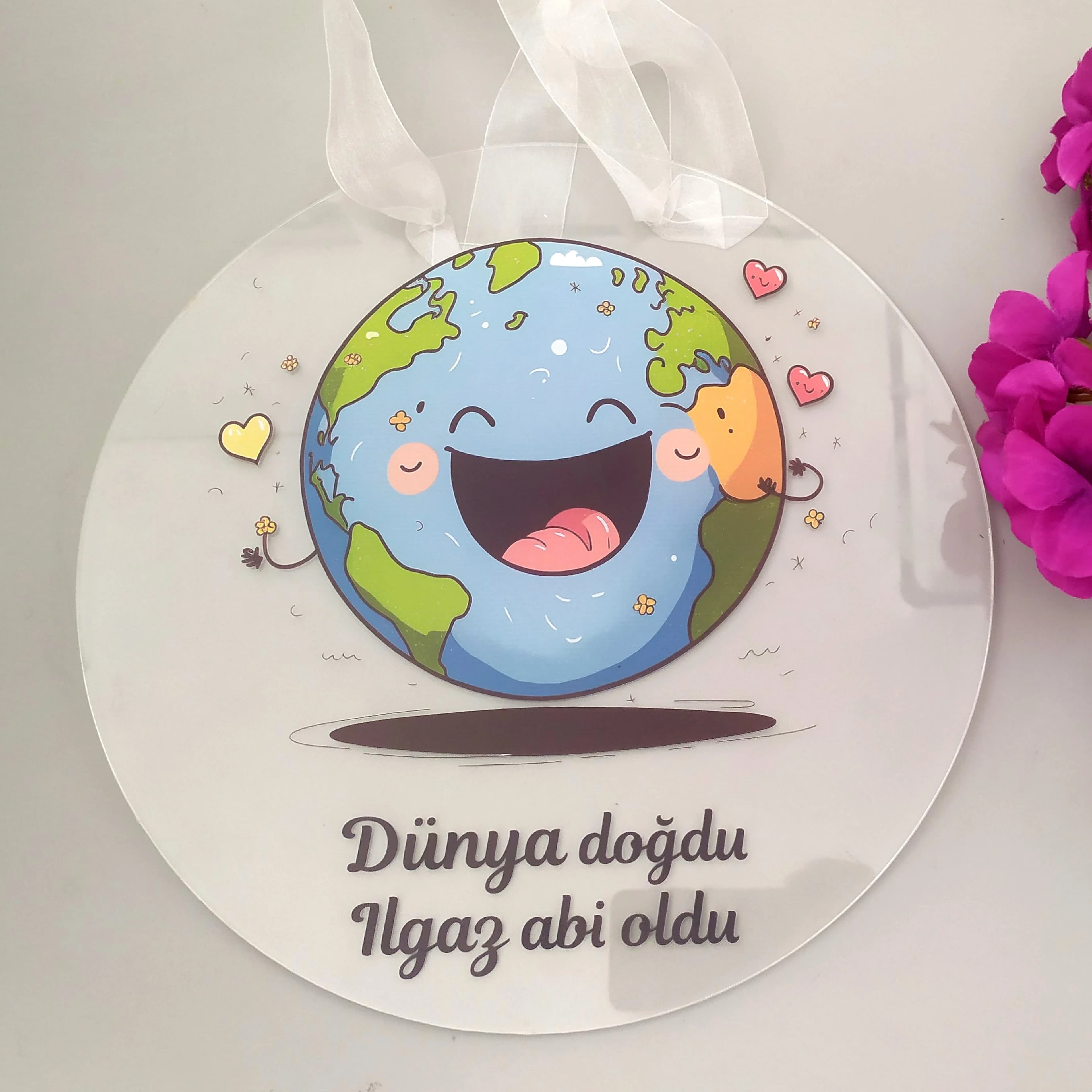 Dünya Tema Pleksi Kapı Süsü