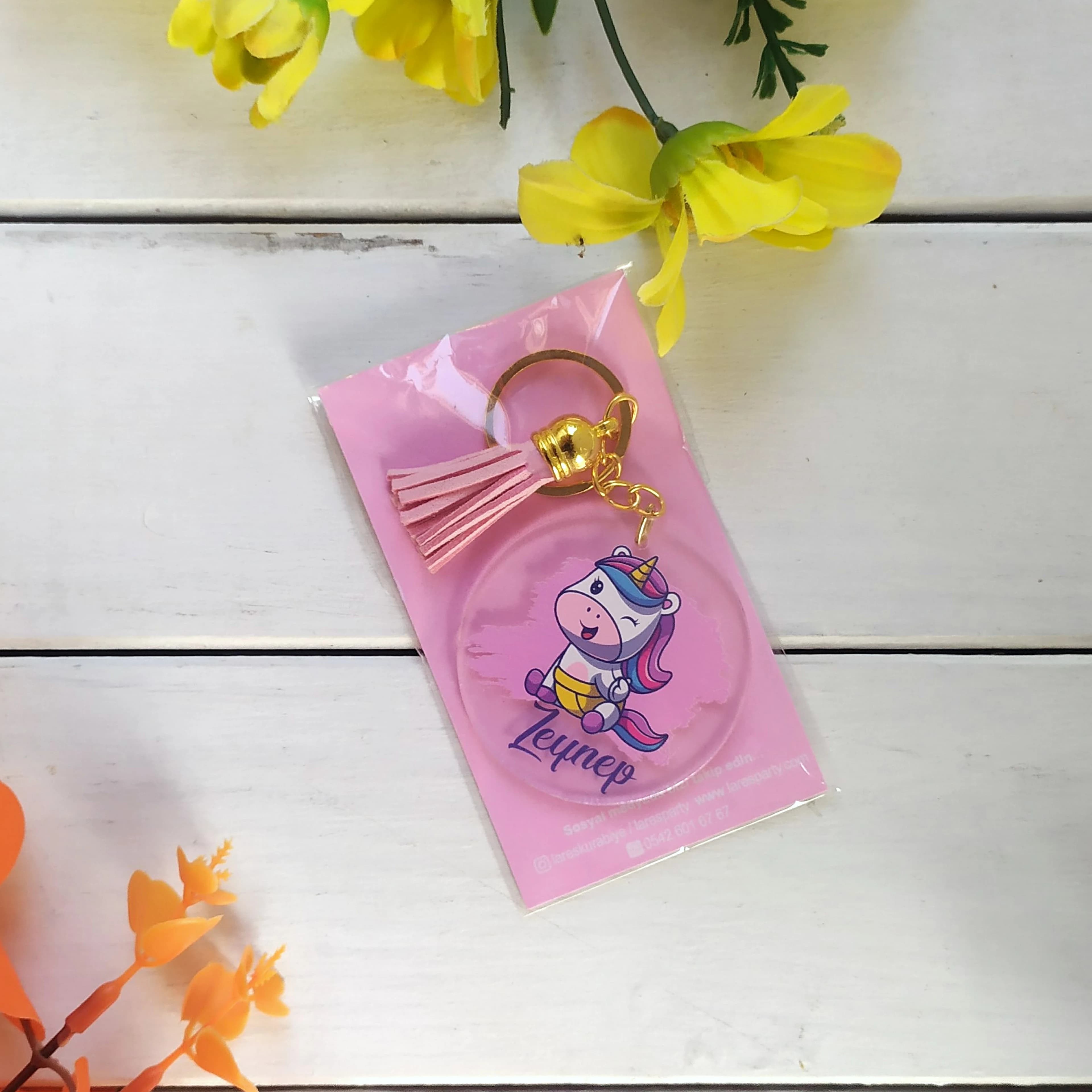 Unicorn Konsept Pleksi Anahtarlık