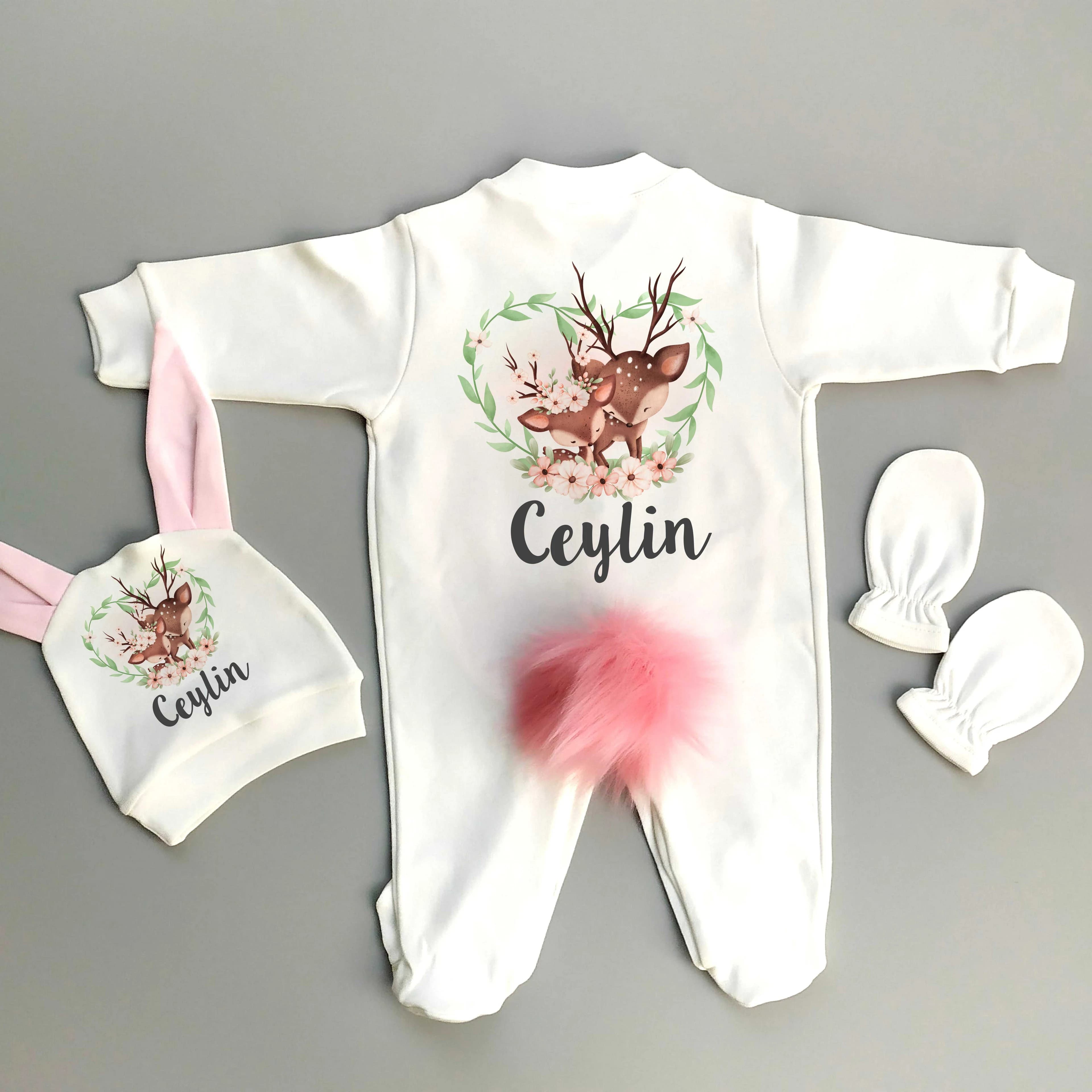 Ceylan Tema 3'lü Tavşan Tulum Set