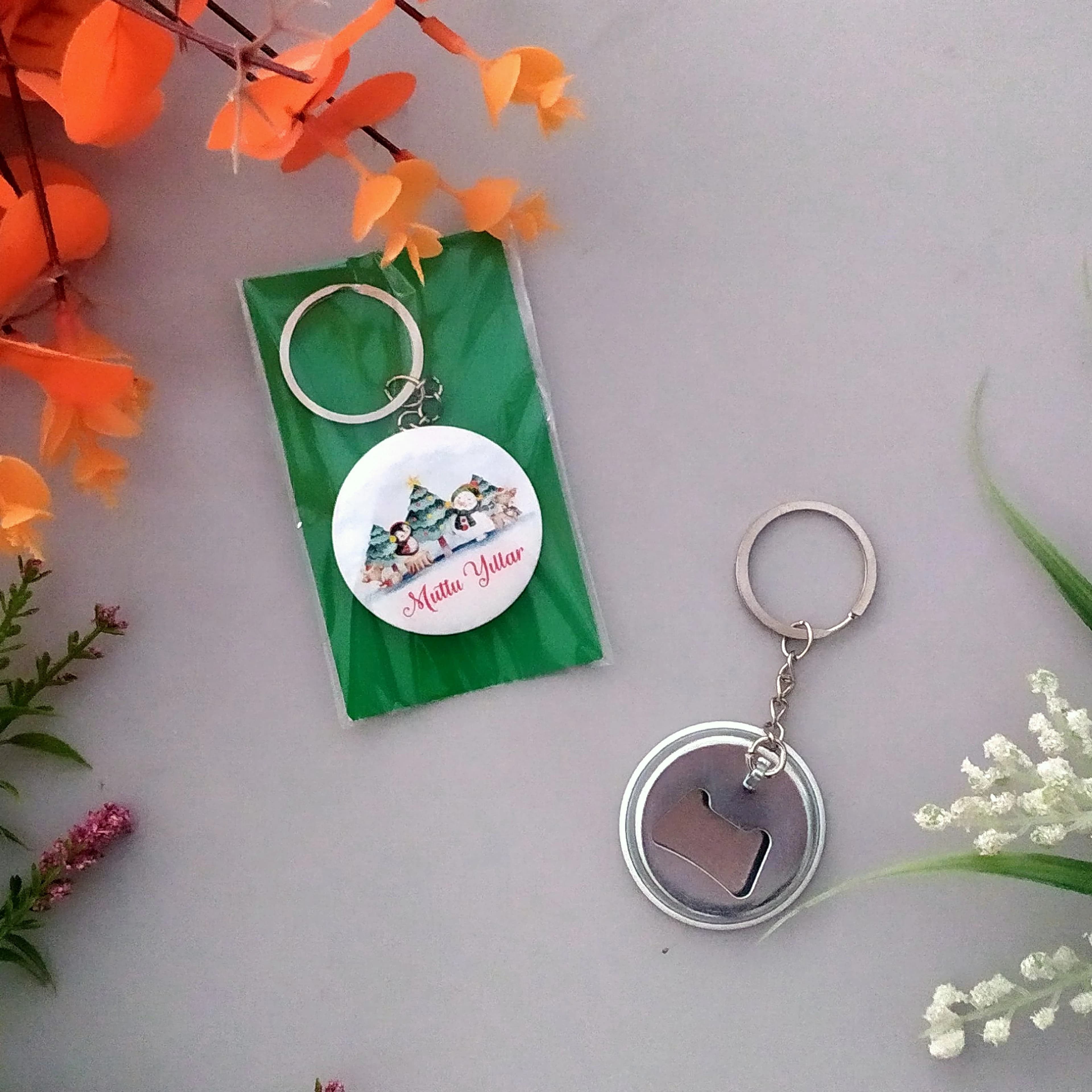Yeni Yıl Tema Buton Açacak Anahtarlık