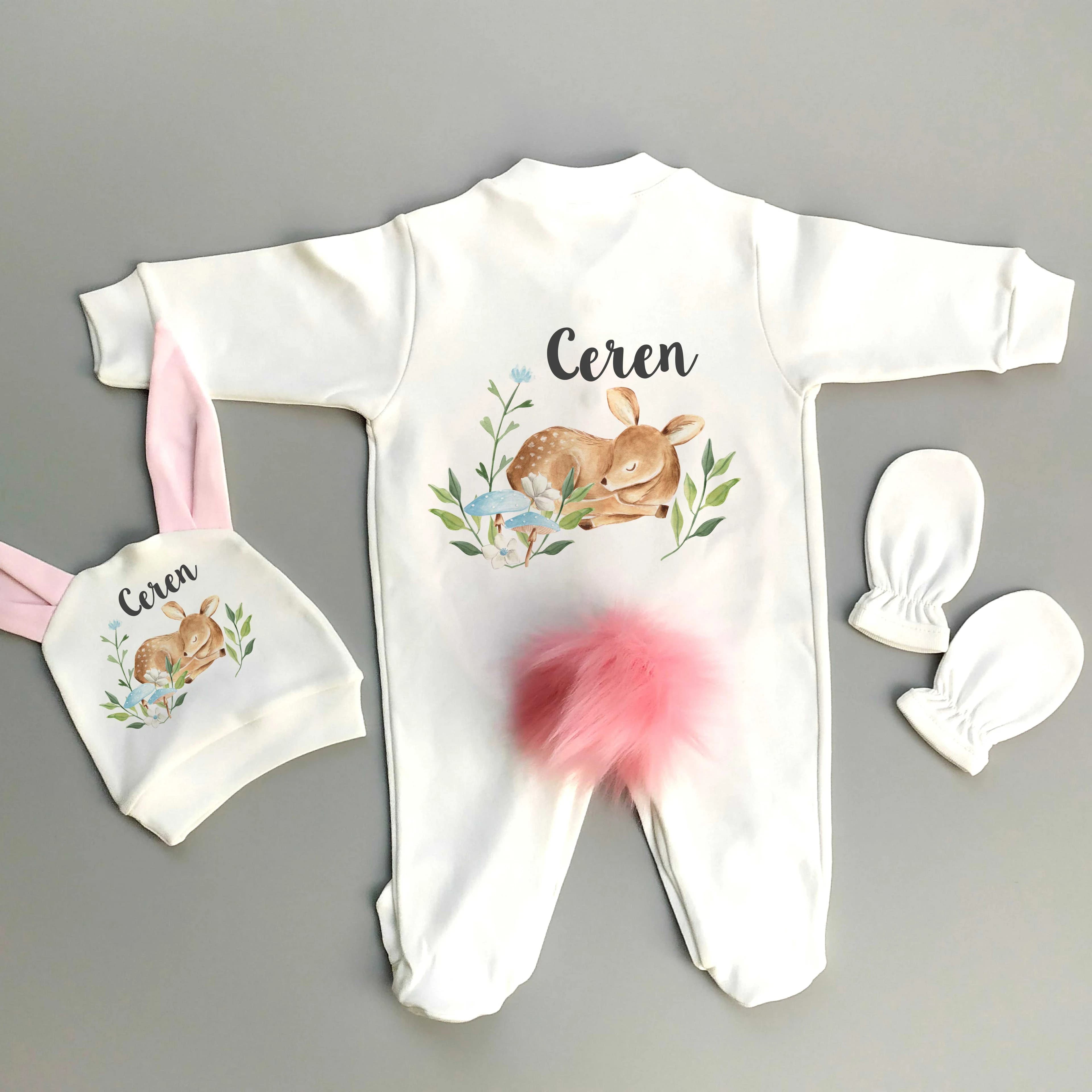 Ceylan Tema 3'lü Tavşan Tulum Set