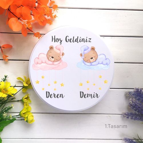 İkiz Bebek Konsept Bebek Çikolatası  (100 Adet)