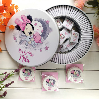 Minnie Konsept 50 Çikolata 25 Balon Açacak Magnet