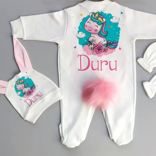 Unicorn Tema 3'lü Tavşan Set