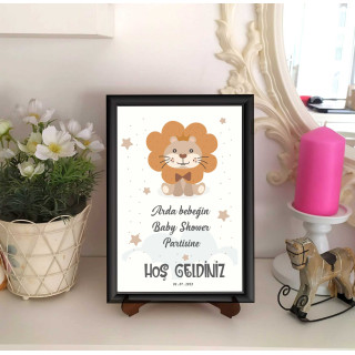 Aslan Temalı Baby Shower Pano