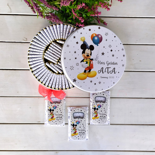 Mickey Konsept Bebek Çikolatası 25 Uzun Açacak Magnet