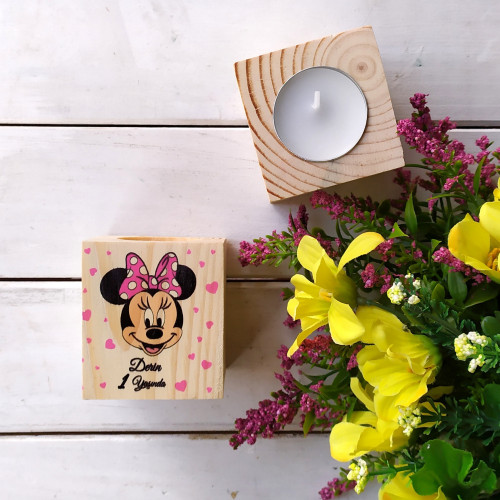 Minnie Temalı Kütük Mum