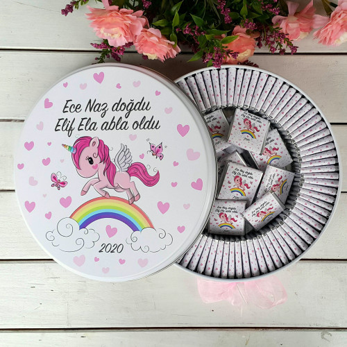 Unicorn Temalı Bebek Çikolatası