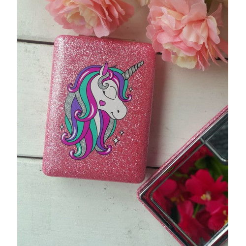 Pembe Unicorn Tema Makyaj Ayna