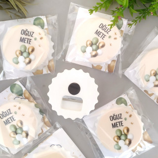 Balon Tema Yuvarlak Açacak Magnet