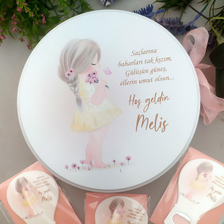 Kız Çoçuğu Konsept 50 Çikolata 25 Balon Açacak Magnet