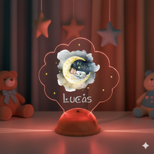 Uyuyan Bebek Tema Gece Lambası